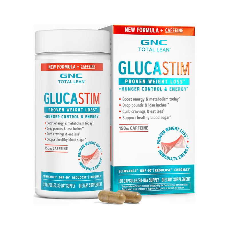 Gnc Total Lean Glucastim Formula Avansata Pentru Slabit Cu Cafeina, 120 Cps