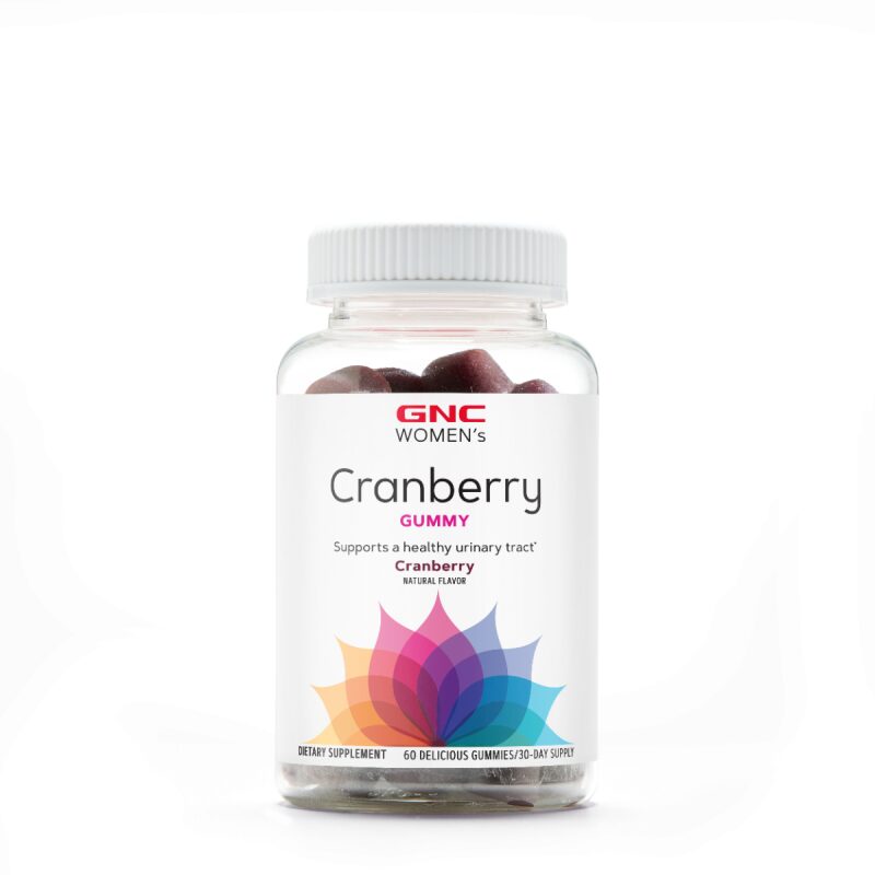 Gnc Women/'s Cranberry Gummies, Jeleuri Cu Extract Din Merisor Cu Aroma Naturala, 60 Jeleuri