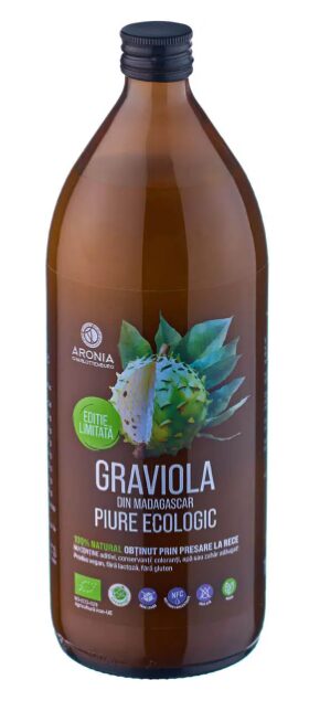 Graviola din Madagascar - piure 100% natural și ecologic, la sticlă de 1L | Ediție Limitată