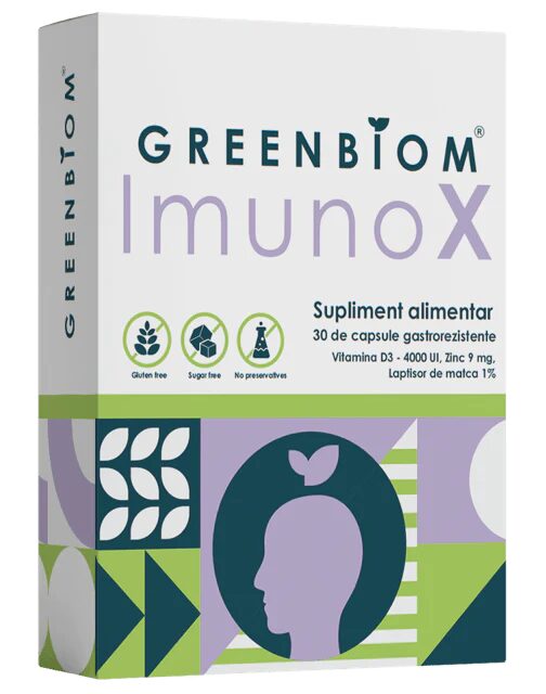 ImunoX (PREBIOTIC PENTRU SPRIJINIREA IMUNITĂTII, A PROTECTIEI CELULARE SI SĂNĂTATEA OASELOR)* 30cps