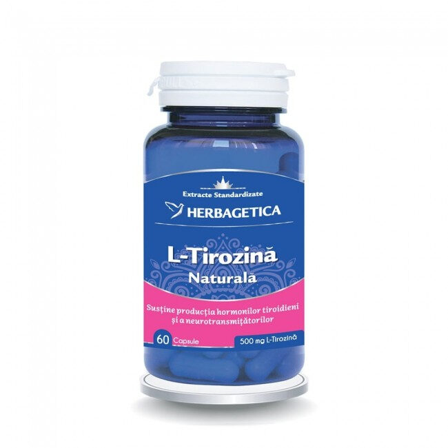 L-tirozina Naturala ( Stimuleaza productia hormonilor tiroidieni ) * 60 cps