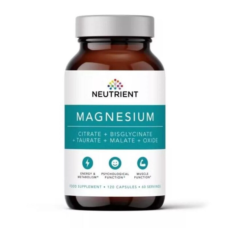 Magnesium Taurate, Bisglycinate, Citrate, Malate, Oxide (120 capsule), Neutrient