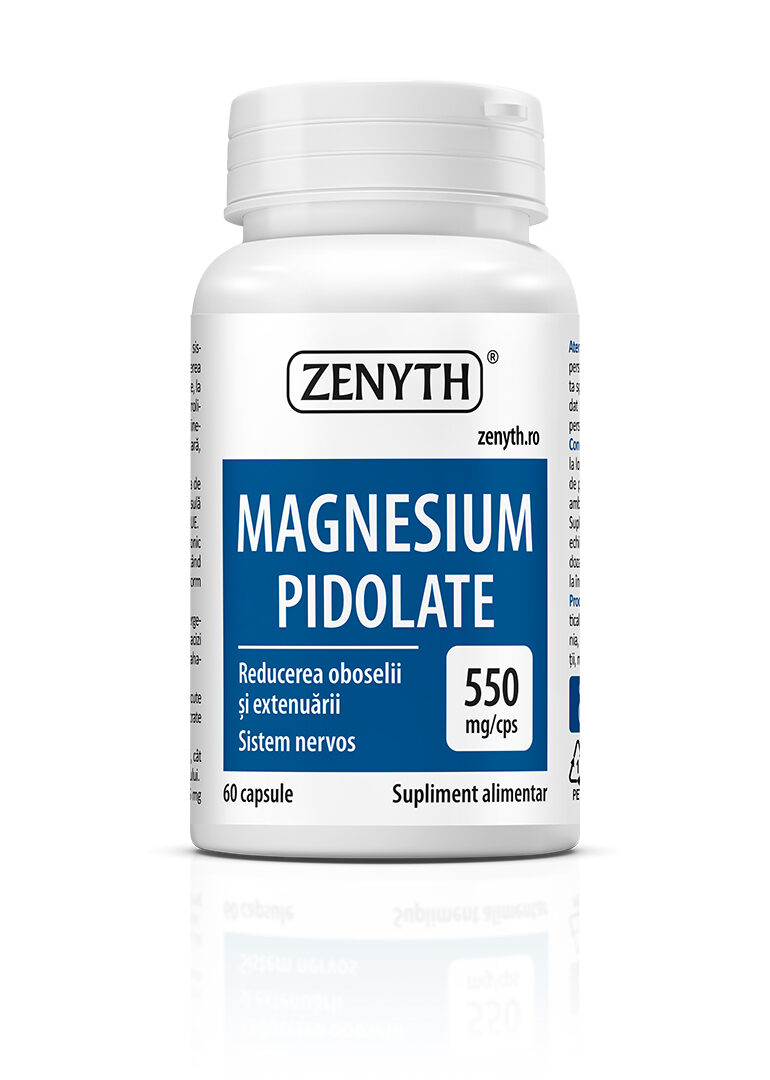 Magneziu Pidolat, 60 capsule – Magneziu Organic pentru Migrene, Sistem Nervos și Energie