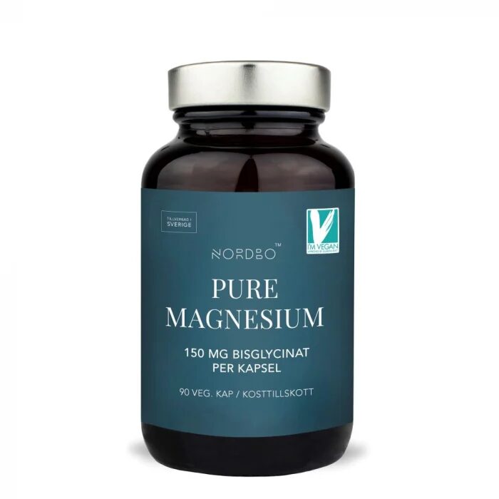 NORDBO Pure Magneziu, 90 capsule – Relaxare Musculară, Somn Odihnitor și Sistem Nervos