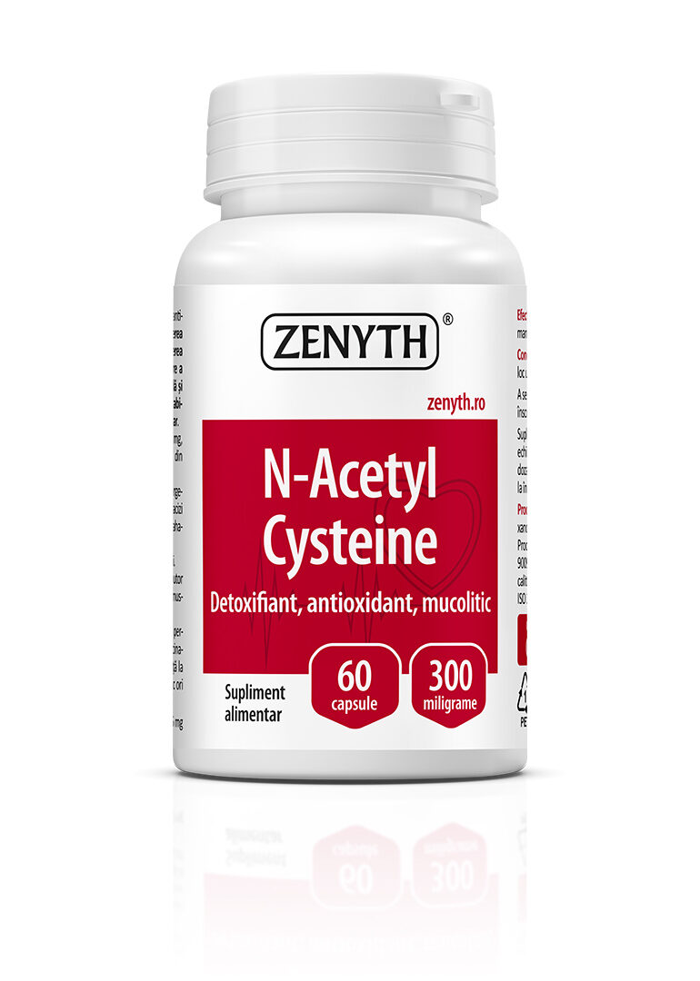 N-Acetyl Cysteine (NAC), 300 mg – Detoxifiant Natural, Puternic Antioxidant și Susținere Respiratorie
