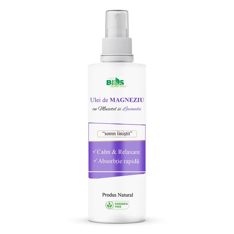 Spray cu Ulei de Magneziu cu Mușețel și Lavandă „Somn Liniștit”, 200 ml – Relaxare și Echilibru Natural
