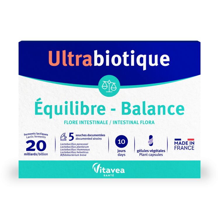 Ultrabiotique Équilibre, Probiotic microbiom, 10 capsule vegetale