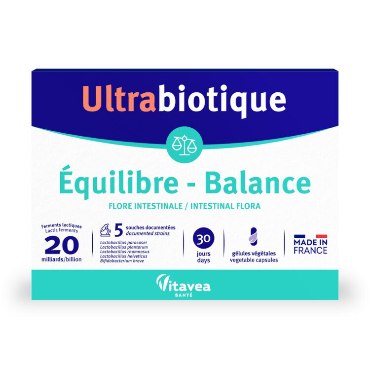 Ultrabiotique Équilibre, Probiotic pentru echilibrul microbiomului, 30 capsule vegetale