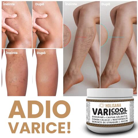 VariCool Emulgel, 300 ml – Regenerare Vasculară, Combaterea Varicelor și Calmarea Durerilor Musculare
