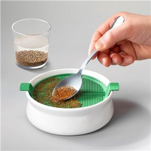 Vas de ceramica cu sita pentru germinare seminte mucilaginoase