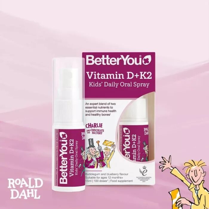 BetterYou Vitamin D3 + K2 Kids/' Oral Spray, 15ml