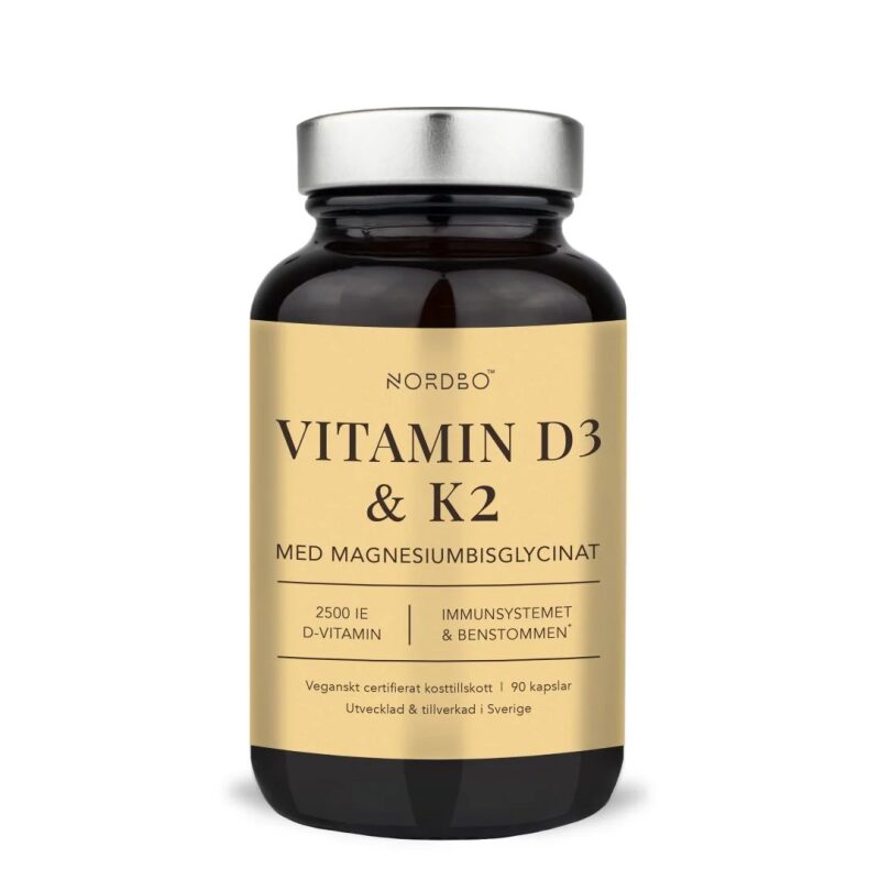 Vitamina D3 (2500UI) &amp; K2 &amp; Magneziu Bisglicinat *90 CPS