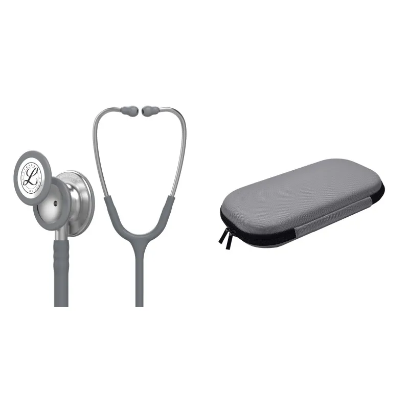 Pachet student - Stetoscop Littmann Classic III Gri 5621 + Borseta gri perlat