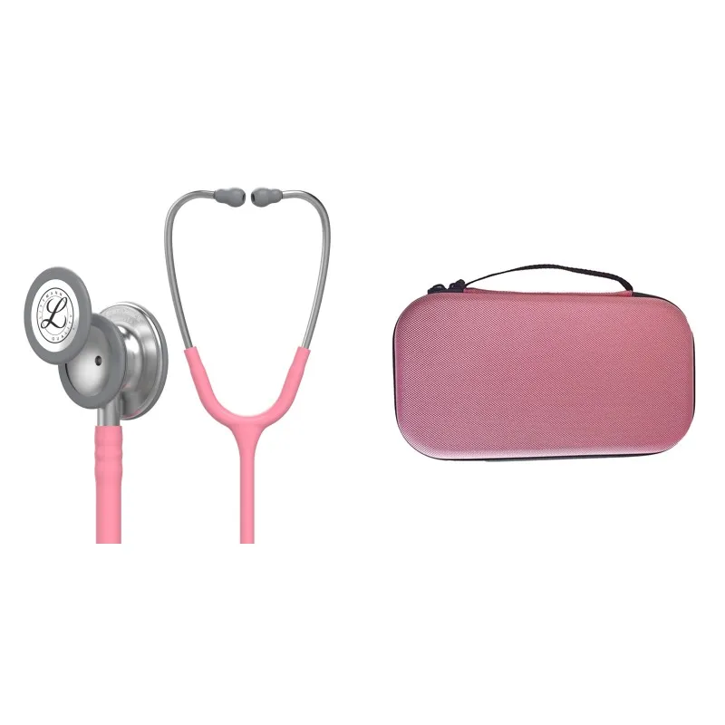 Pachet student - Stetoscop Littmann Classic III Roz Perlat 5633 + Borseta roz