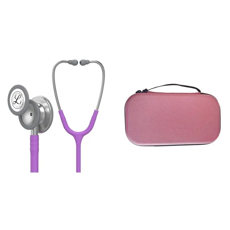 Pack étudiant - Stéthoscope Littmann Classic III Lavande 5832 + Pochette rose nacré