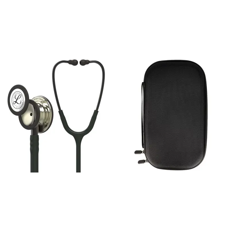 Pack étudiant - Stéthoscope Littmann Classic III Noir avec capsule champagne 5861 + Sacoche noire