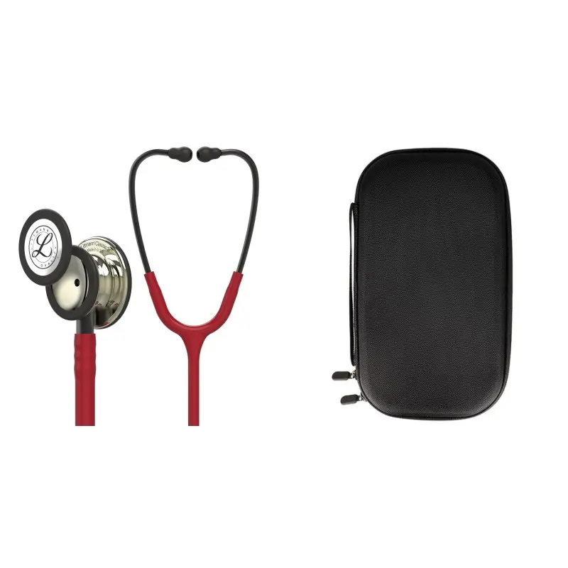 Pachet student - Stetoscop Littmann Classic III Burgundy cu capsula sampanie 5864 + Borseta negru