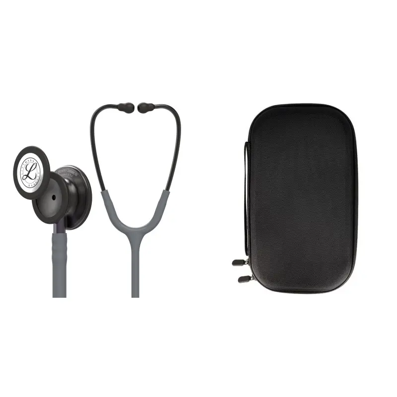 Pachet student - Stetoscop Littmann Classic III Gri cu capsula fumurie 5873 + Borseta neagra