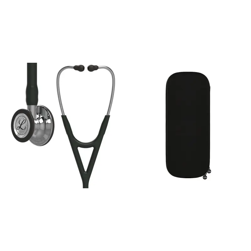 Cardio package - Stethoscope Littmann Cardiology IV black, mirror chestpiece 6177 + Black Cardio stethoscope bag