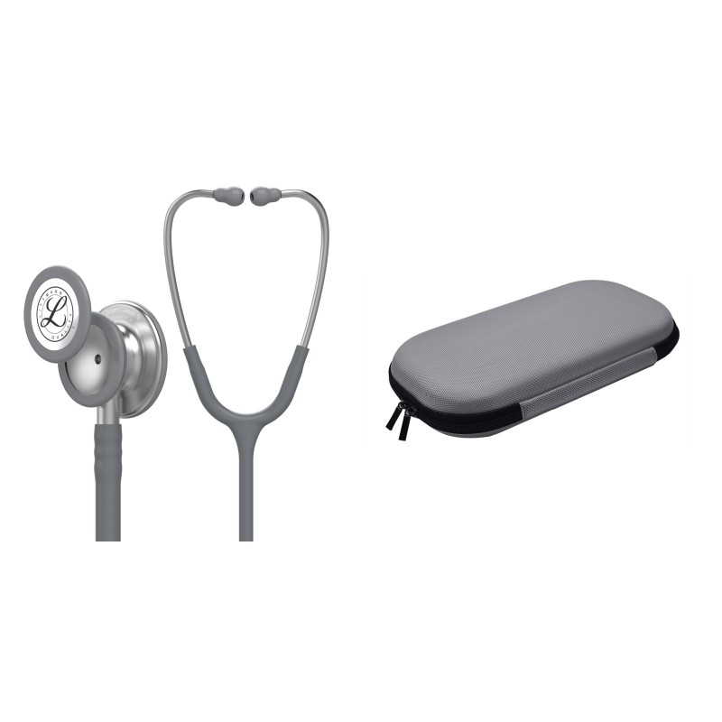 Pachet student - Stetoscop Littmann Classic III Gri 5621 + Borseta gri perlat