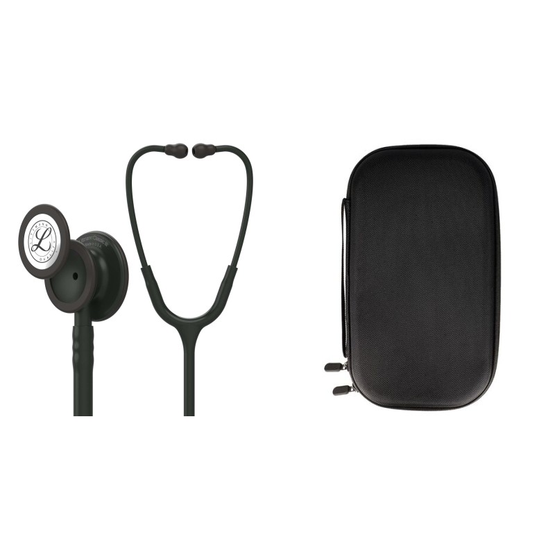 Pachet student - Stetoscop Littmann Classic III Negru capsula neagra 5803 + Borseta neagra