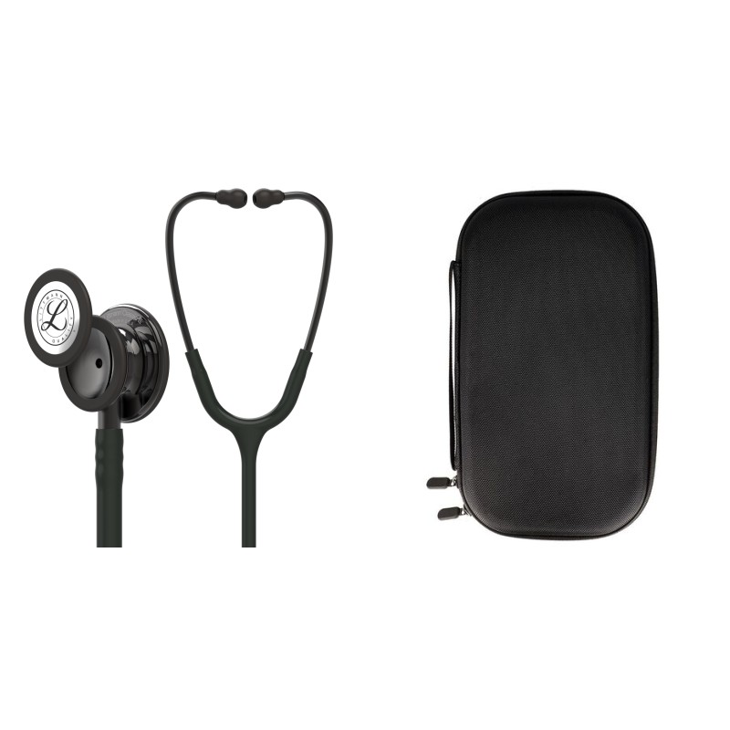 Pachet student - Stetoscop Littmann Classic III Negru capsula fumurie 5811 + Borseta neagra