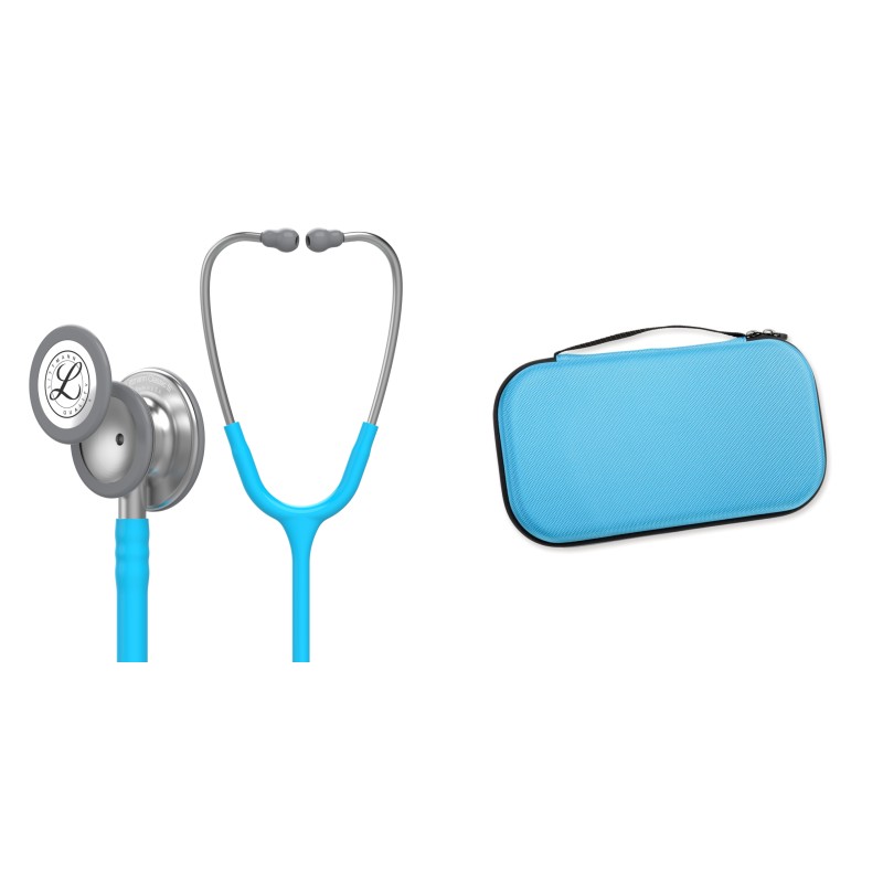 Pachet student - Stetoscop Littmann Classic III Turcoaz 5835 + Borseta turcoaz