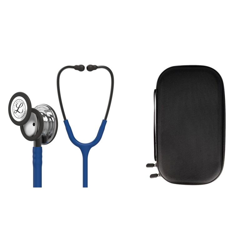 Pachet student - Stetoscop Littmann Classic III Bleumarin  capsula oglinda 5863 + Borseta neagra